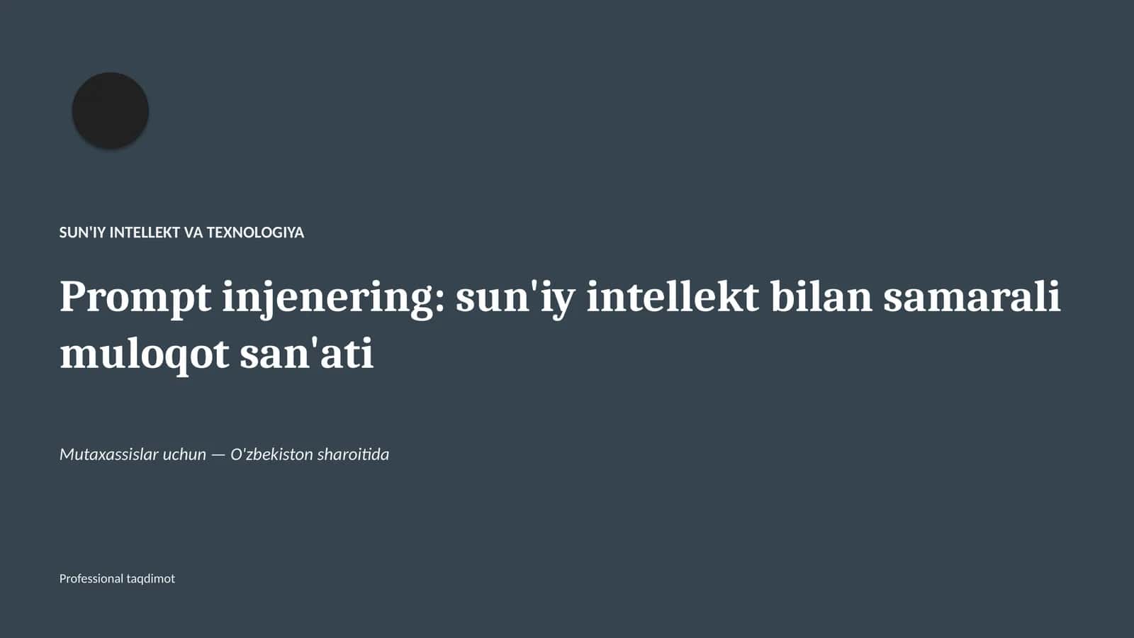 Prompt injenering: sun'iy intellekt bilan samarali muloqot san'ati 1