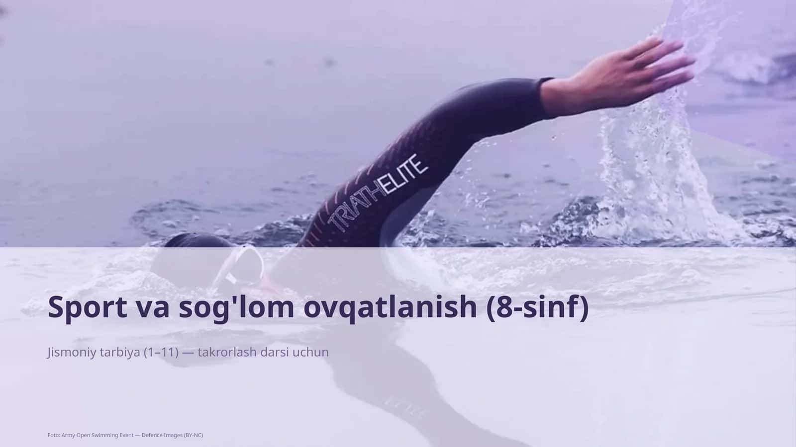 Sport va sog'lom ovqatlanish (8-sinf) 1
