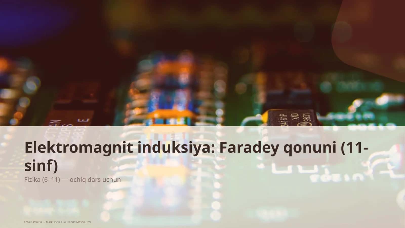 Elektromagnit induksiya: Faradey qonuni (11-sinf) 1