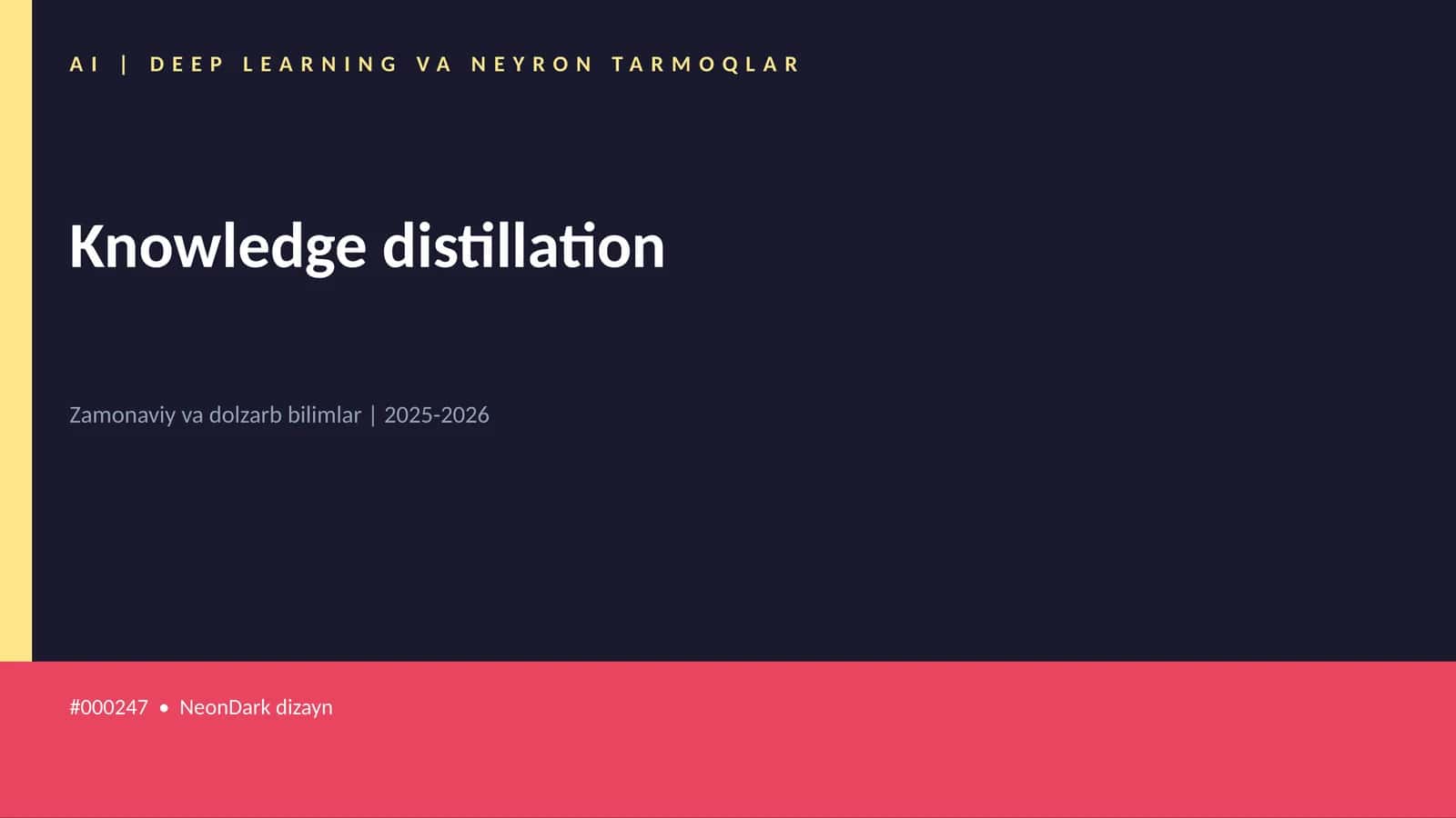 Knowledge distillation 1