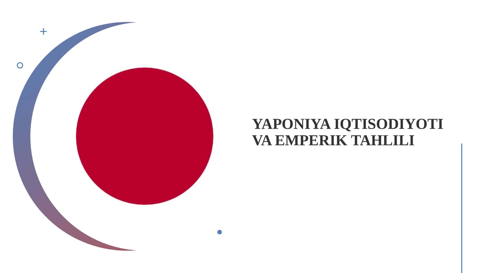Yaponiya iqtisodiyoti va emperik tahlili (OLS model) 1