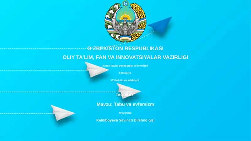 Tabu va evfemizm 1