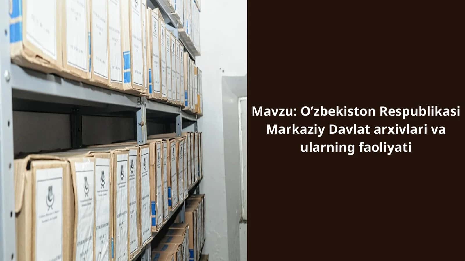 Oʻzbekiston Milliy arxivi 1