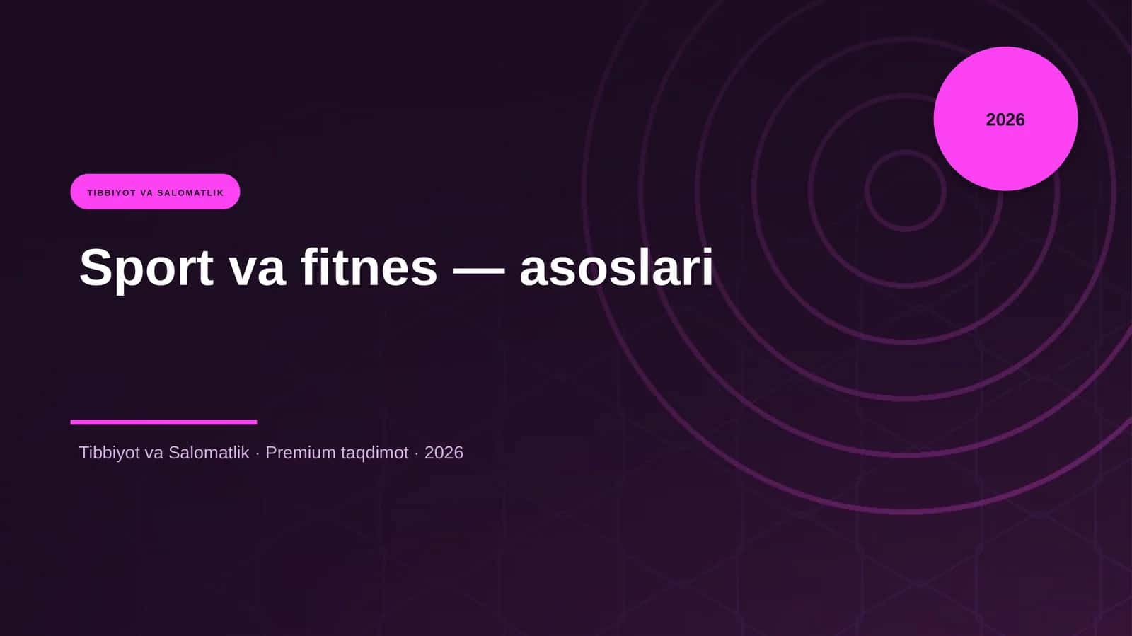 Sport va fitnes — asoslari 1