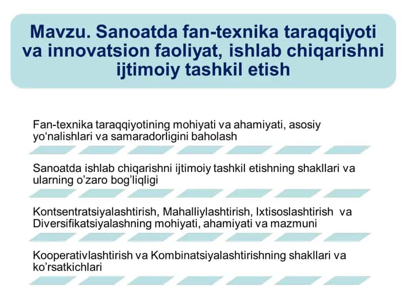 Sanoatda fan-texnika taraqqiyoti va innovatsion faoliyat 1