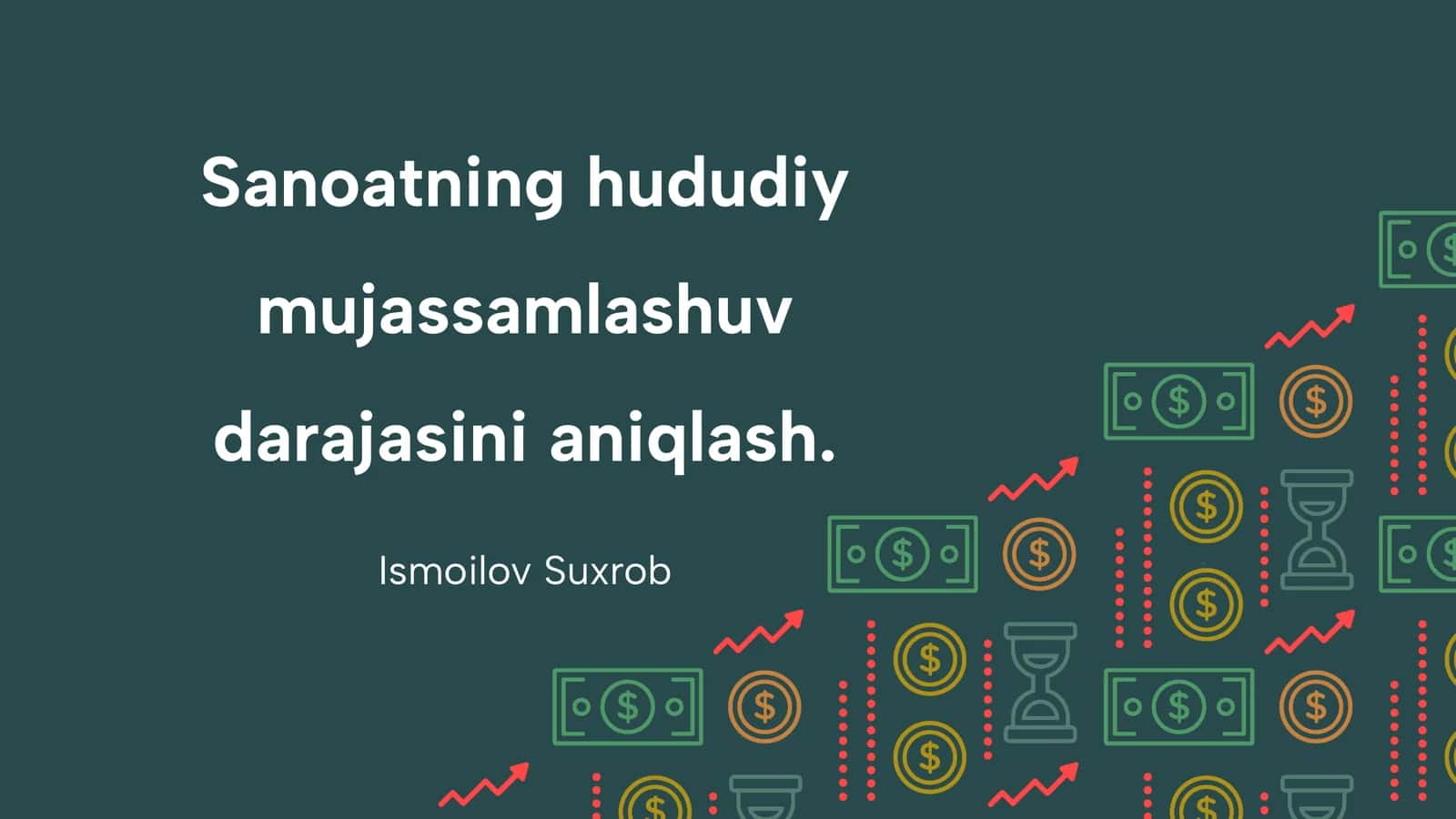 Hududiy mujassamlashuv darajasini aniqlash 1