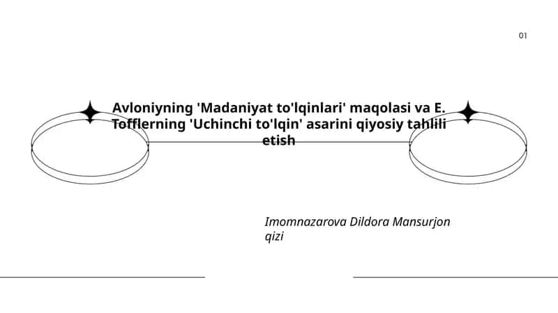 Avloniyning 'Madaniyat to'lqinlari' va E. Tofflerning 'Uchinchi to'lqin' asarlarining qiyosiy tahlili 1