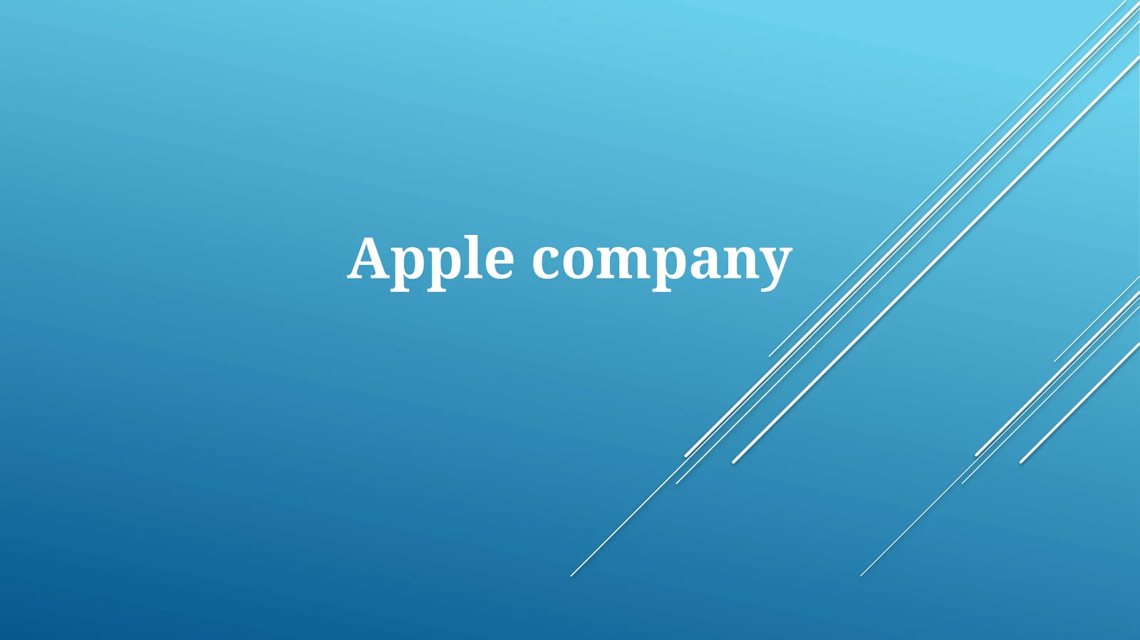 Apple company 1
