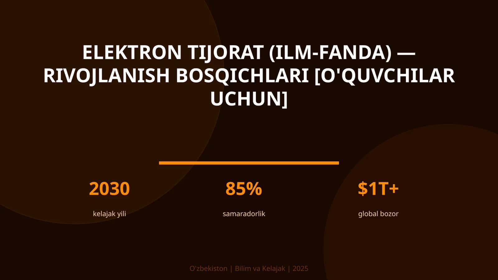 Elektron Tijorat (Ilm-fanda) - Rivojlanish Bosqichlari [O'quvchilar Uchun] 1