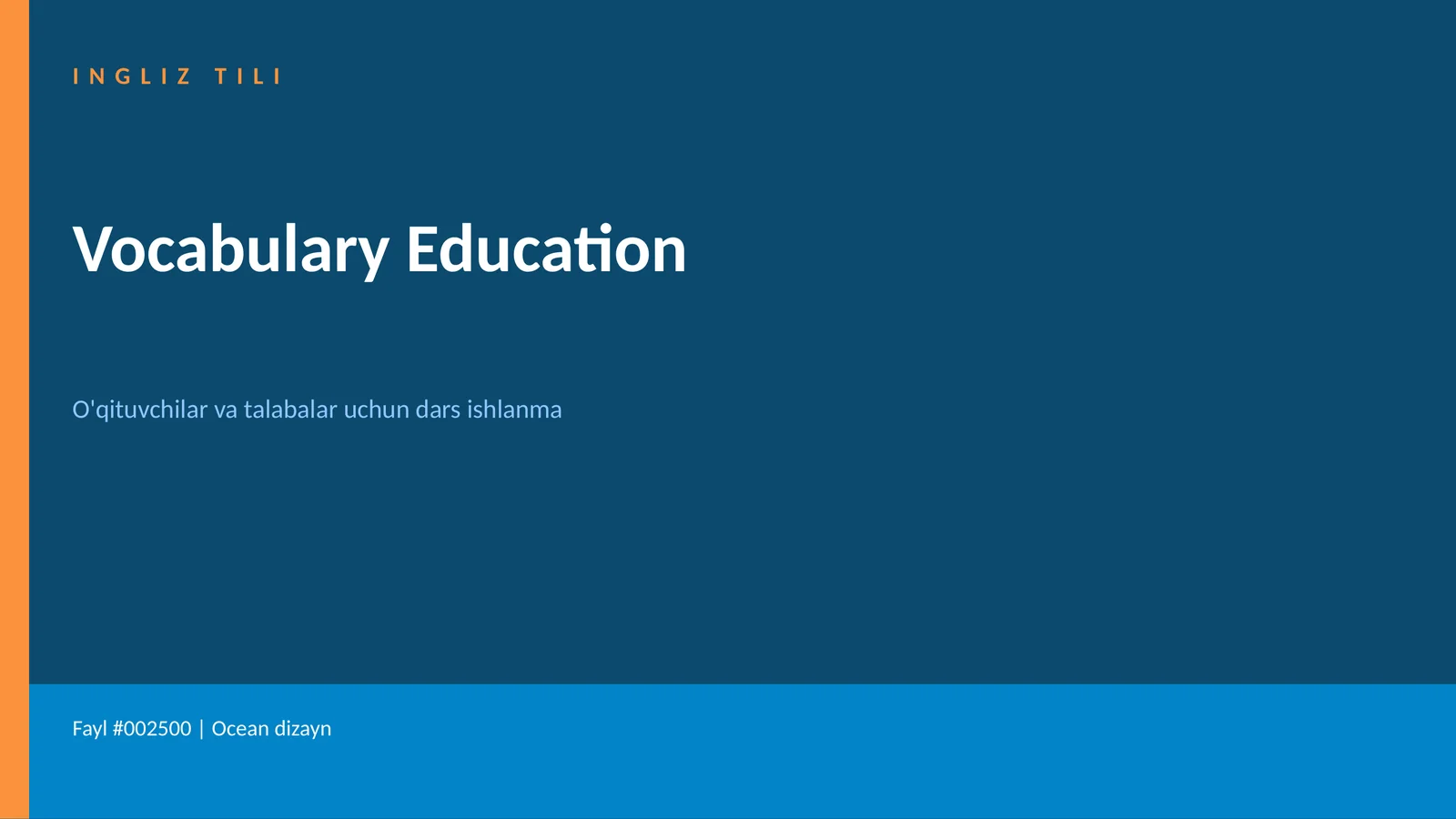 Vocabulary Education 1