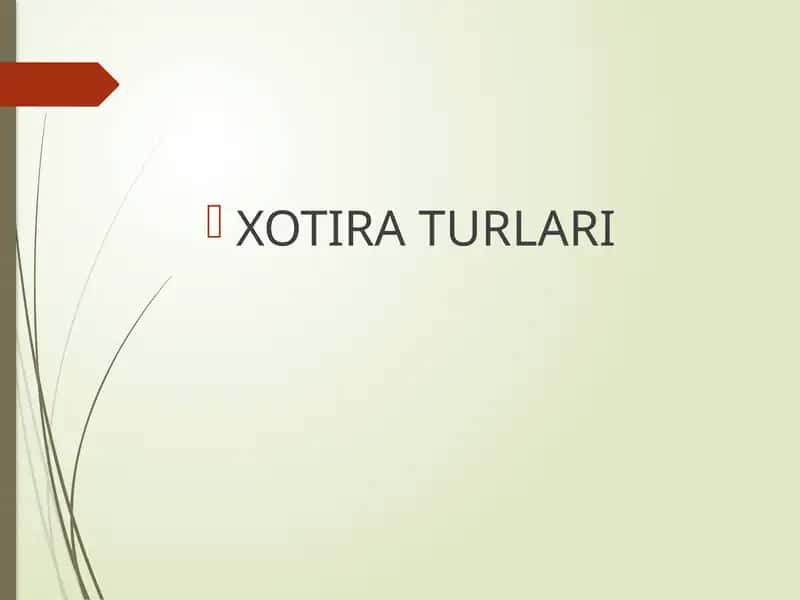 XOTIRATURLARI 1