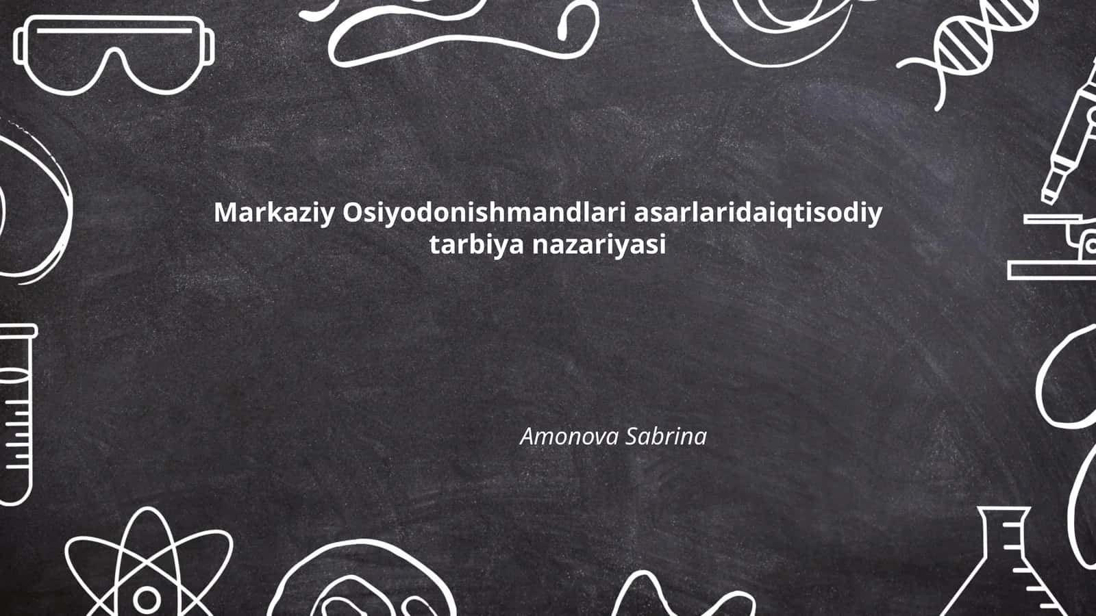 Iqtisodiy tarbiya nazariyasi 1