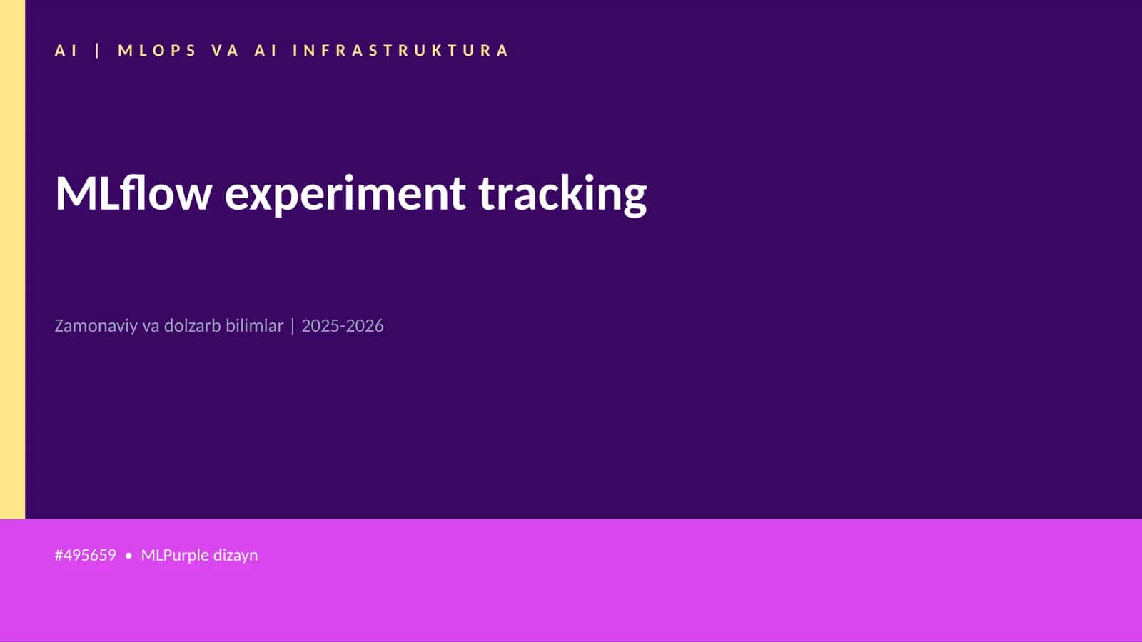 MLflow experiment tracking 1