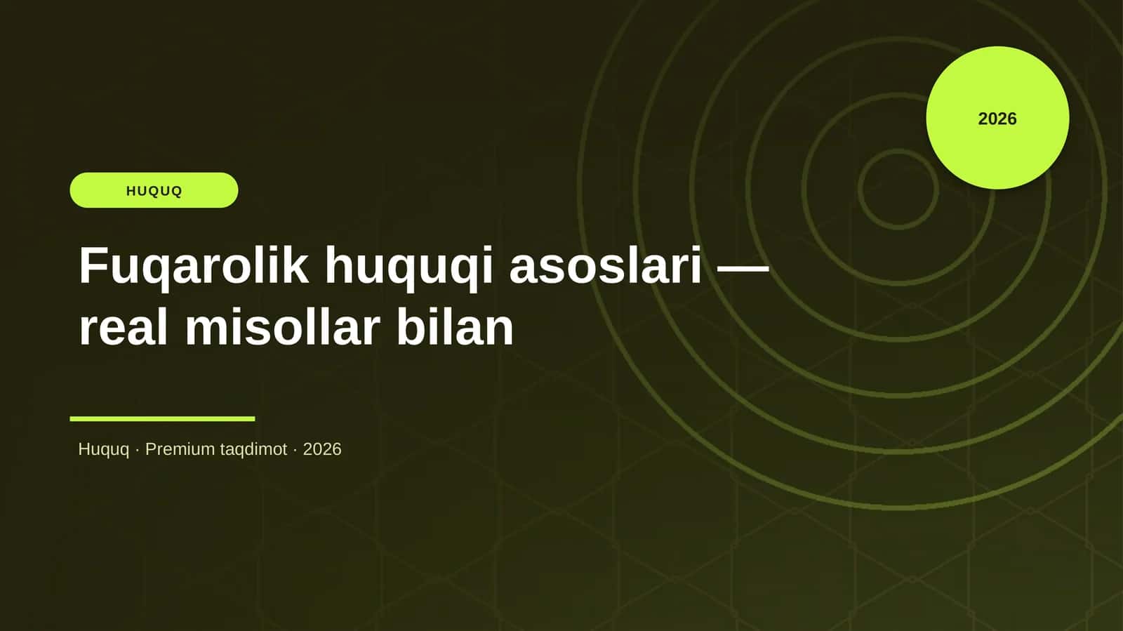 Fuqarolik huquqi asoslari — real misollar bilan 1