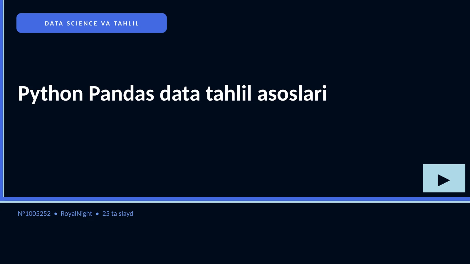 Python Pandas data tahlil asoslari 1