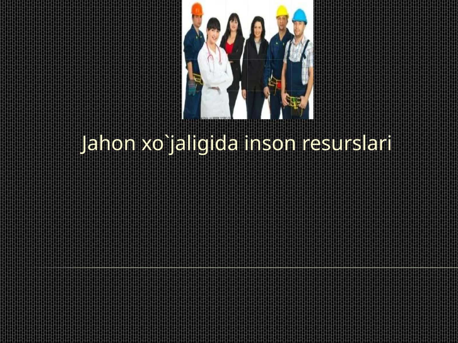 Inson resurslarini boshqarish 1