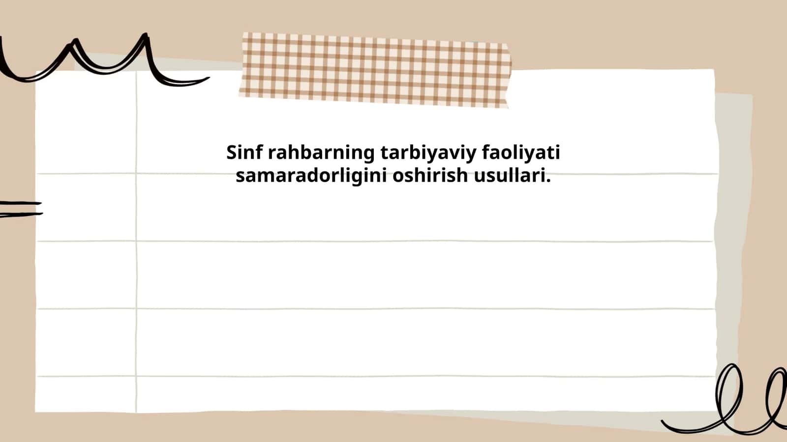 Sinf rahbarning tarbiyaviy faoliyati samaradorligini oshirish usullari 1