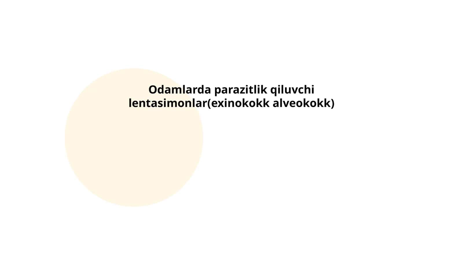 Lentasimon parazitlarning tuzilishi 1