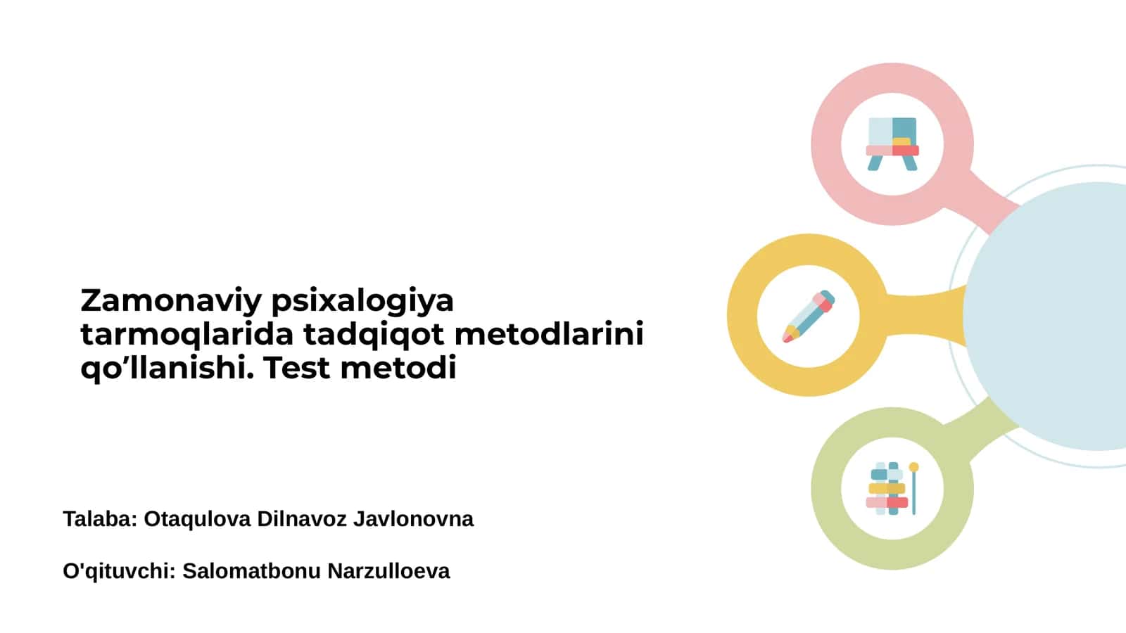 Zamonaviy psixologiya tarmoqlarida tadqiqot metodlari 1