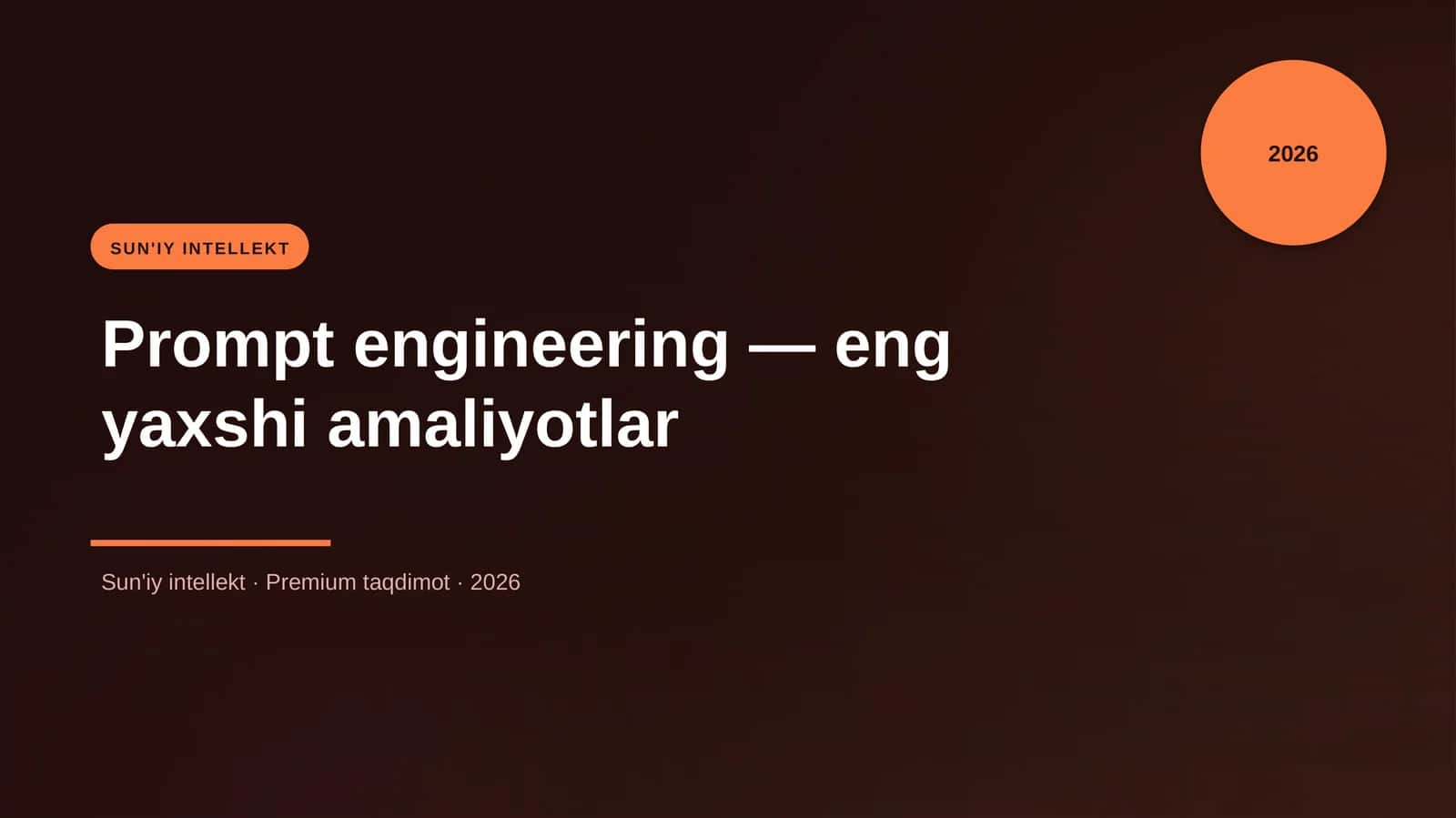 Prompt engineering — eng yaxshi amaliyotlar 1