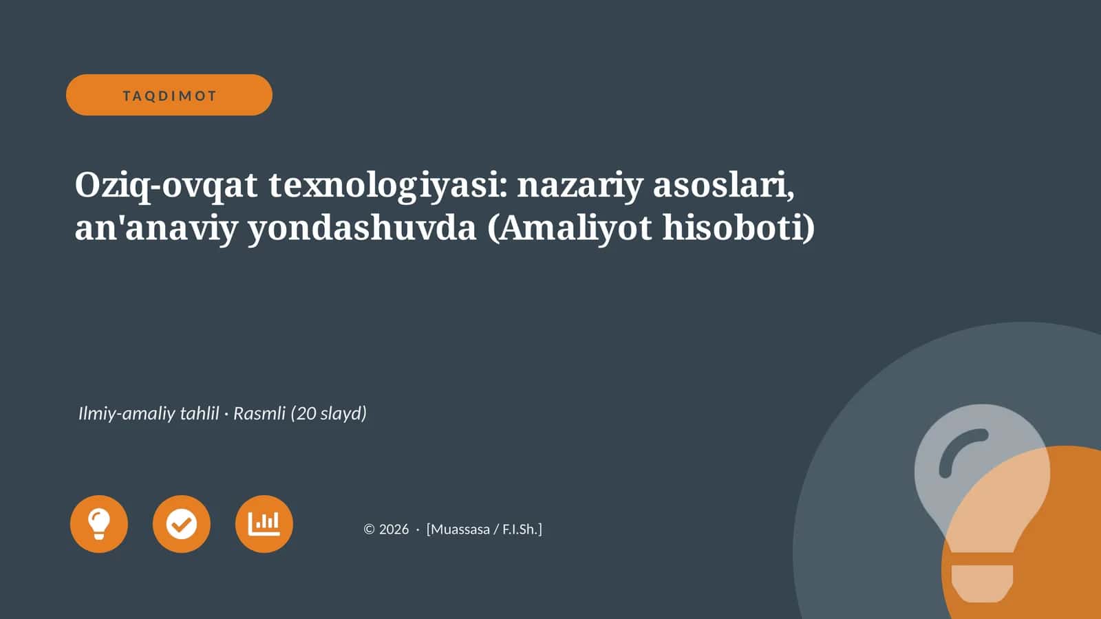 Oziq-ovqat texnologiyasi: nazariy asoslari 1