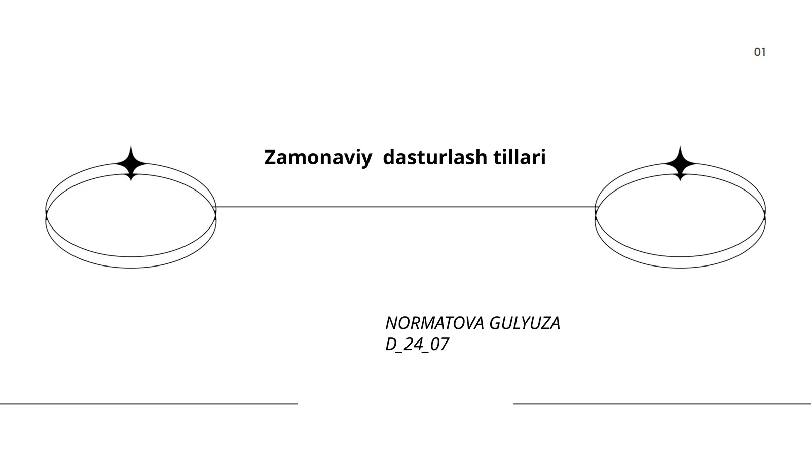 Zamonaviy dasturlash tillari 1