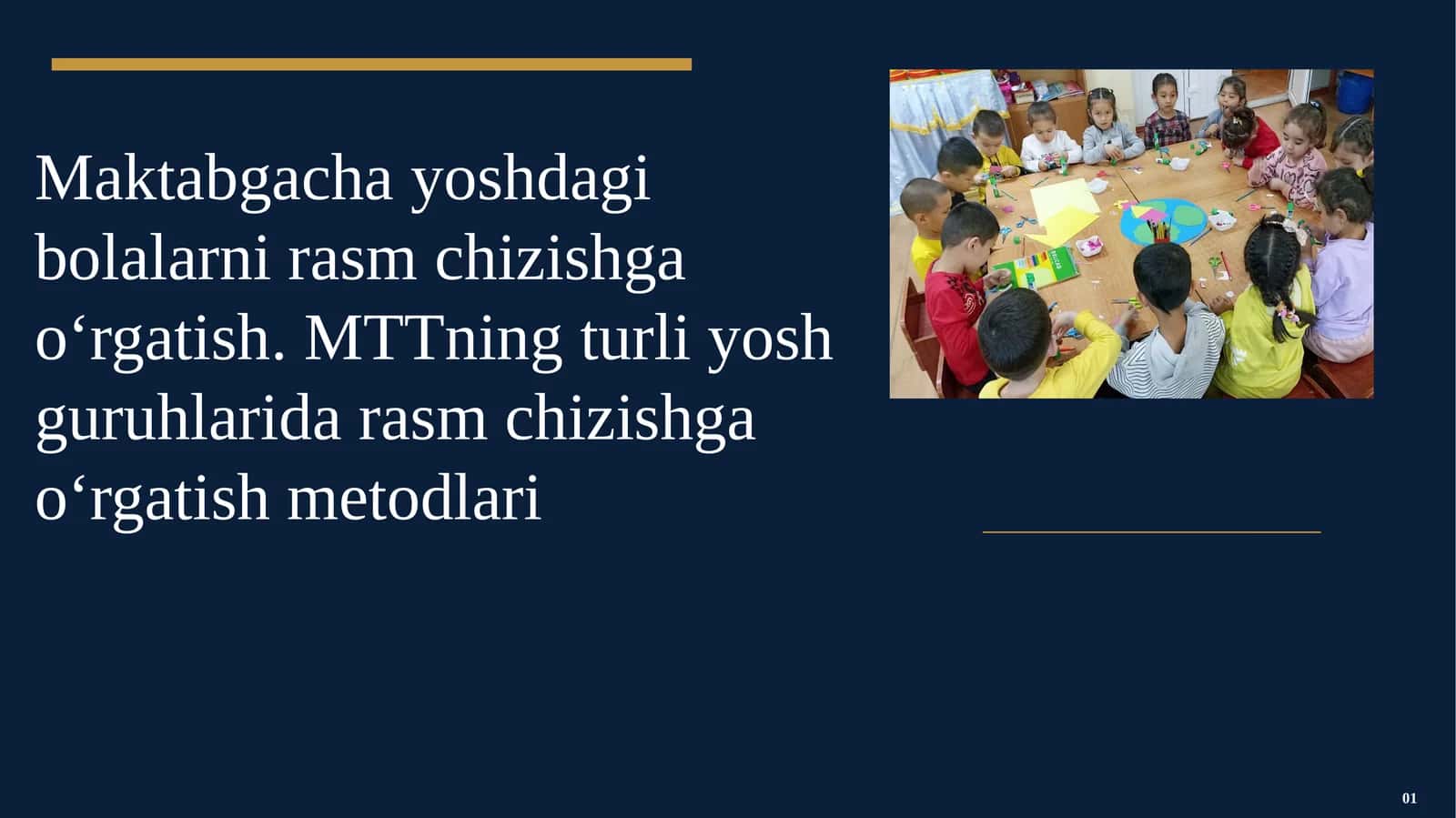 Maktabgacha yoshdagi bolalarni rasm chizishga o‘rgatish. MTTning turli yosh guruhlarida rasm chizishga o‘rgatish metodlari 1