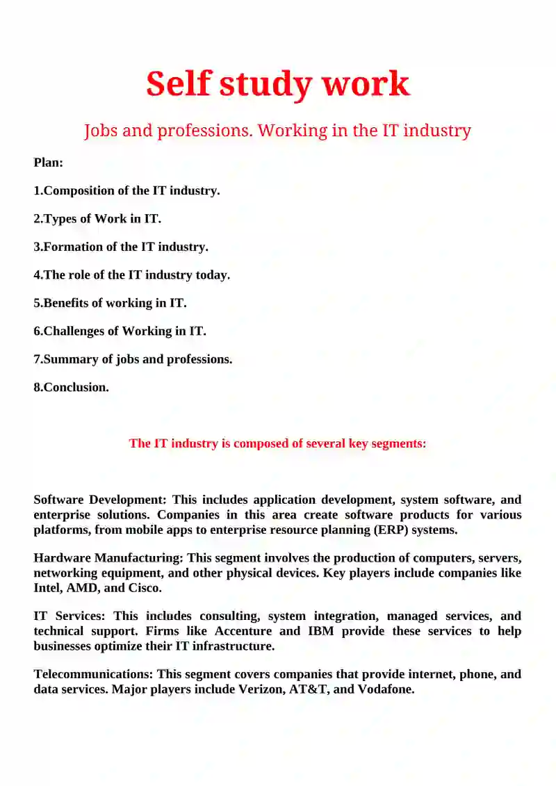 Jobs and professions