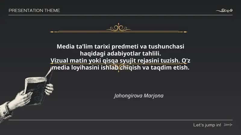 Media taʼlim tarixi predmeti va tushunchasi haqidagi adabiyotlar tahlili 1