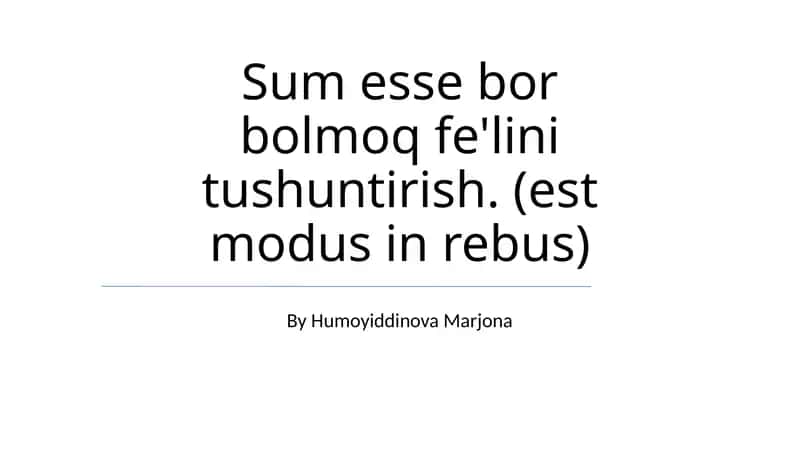 O'lchovlar va Ulchash 1