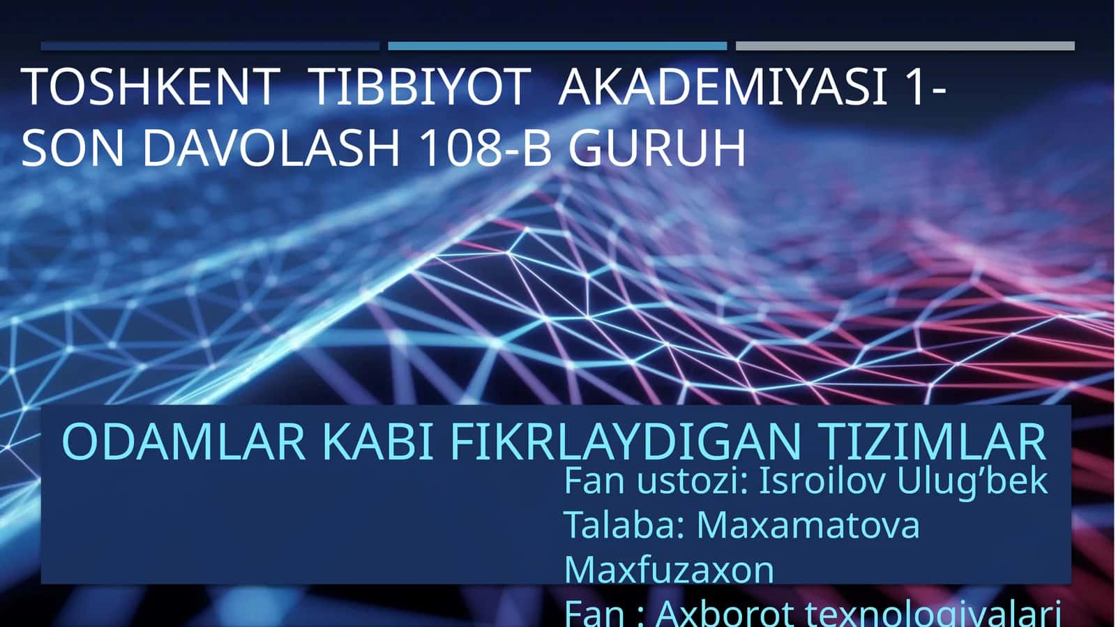 ODAMLAR KABI FIKRLAYDIGAN TIZIMLAR 1