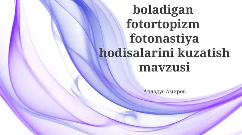 Fototropizm va Fotonastiya: Ta'riflar va Mexanizmlar 1