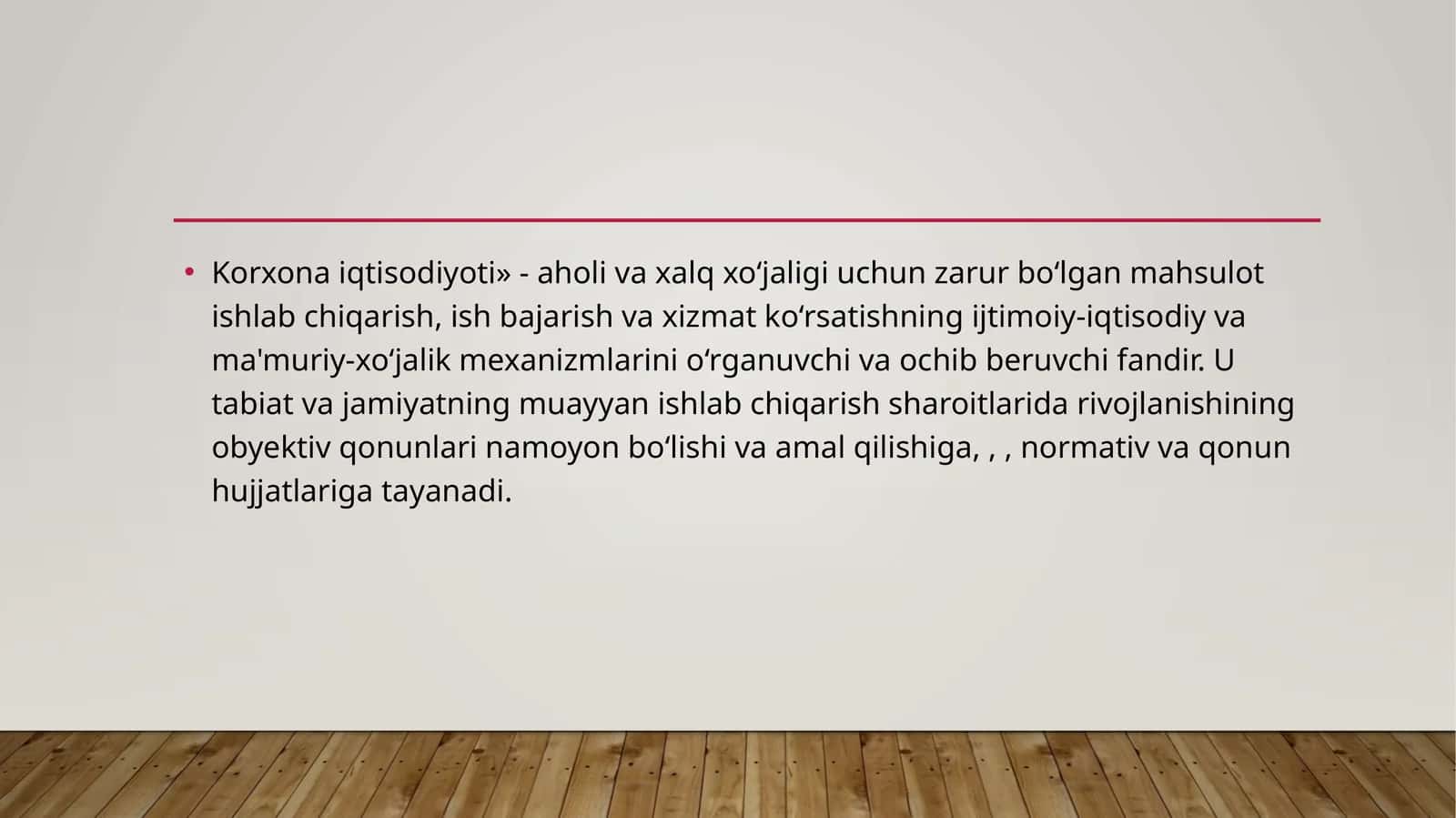 Korxona iqtisodiyoti 1