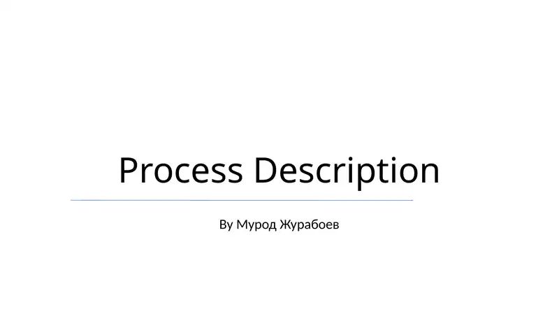 Process Description 1