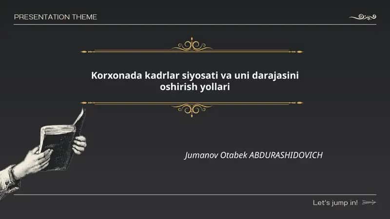 Korxonada kadrlar siyosati va uni darajasini oshirish yollari 1