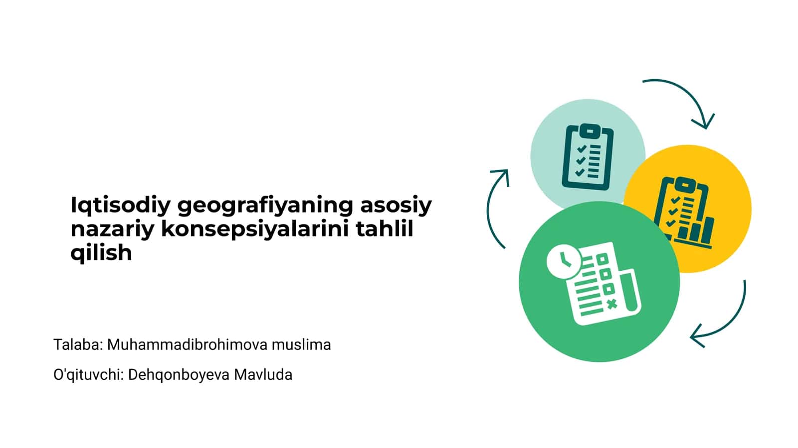 Iqtisodiy geografiyaning asosiy nazariy konsepsiyalarini tahlil qilish 1