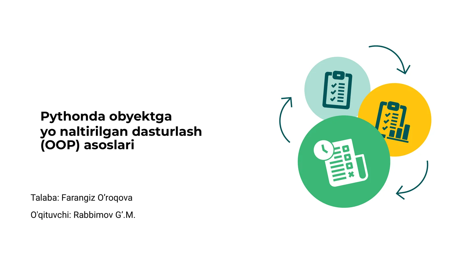 Obyektga yo naltirilgan dasturlash (OOP) 1