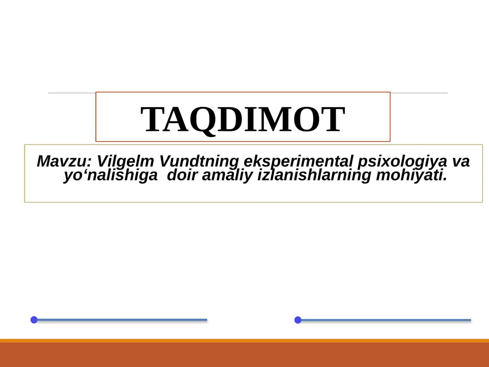 Vilgelm Vundtning eksperimental psixologiya va  yoʻnalishiga  doir amaliy izlanishlarning mohiyati 1