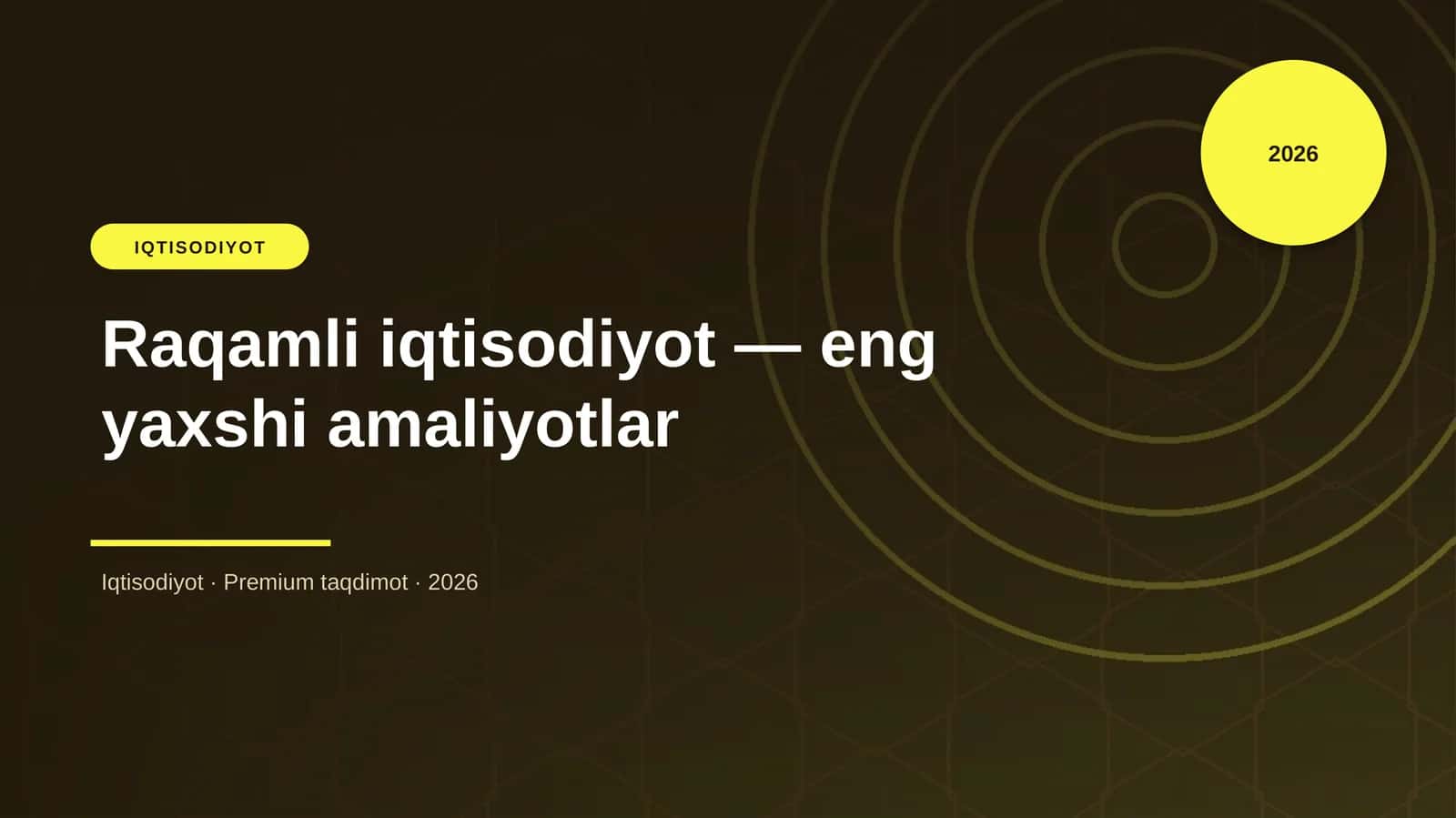Raqamli iqtisodiyot — eng yaxshi amaliyotlar 1