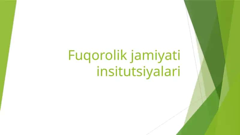 Fuqorolik jamiyati institutlari