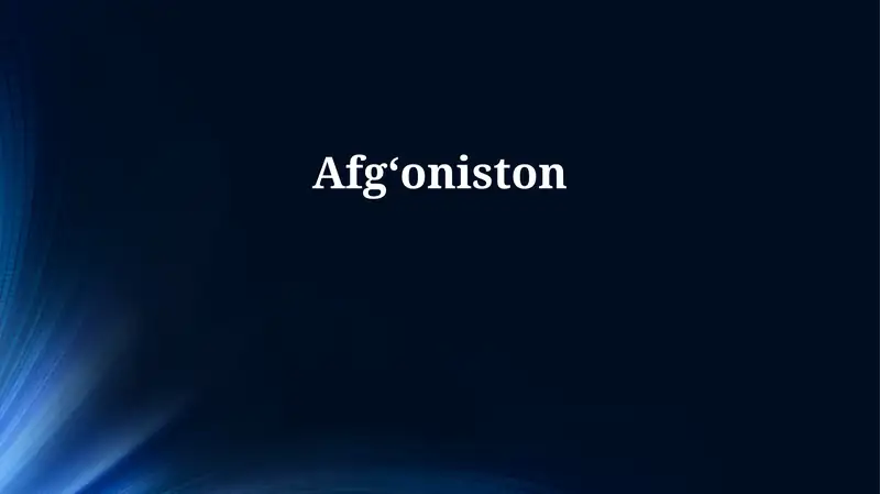 Afgʻoniston 1