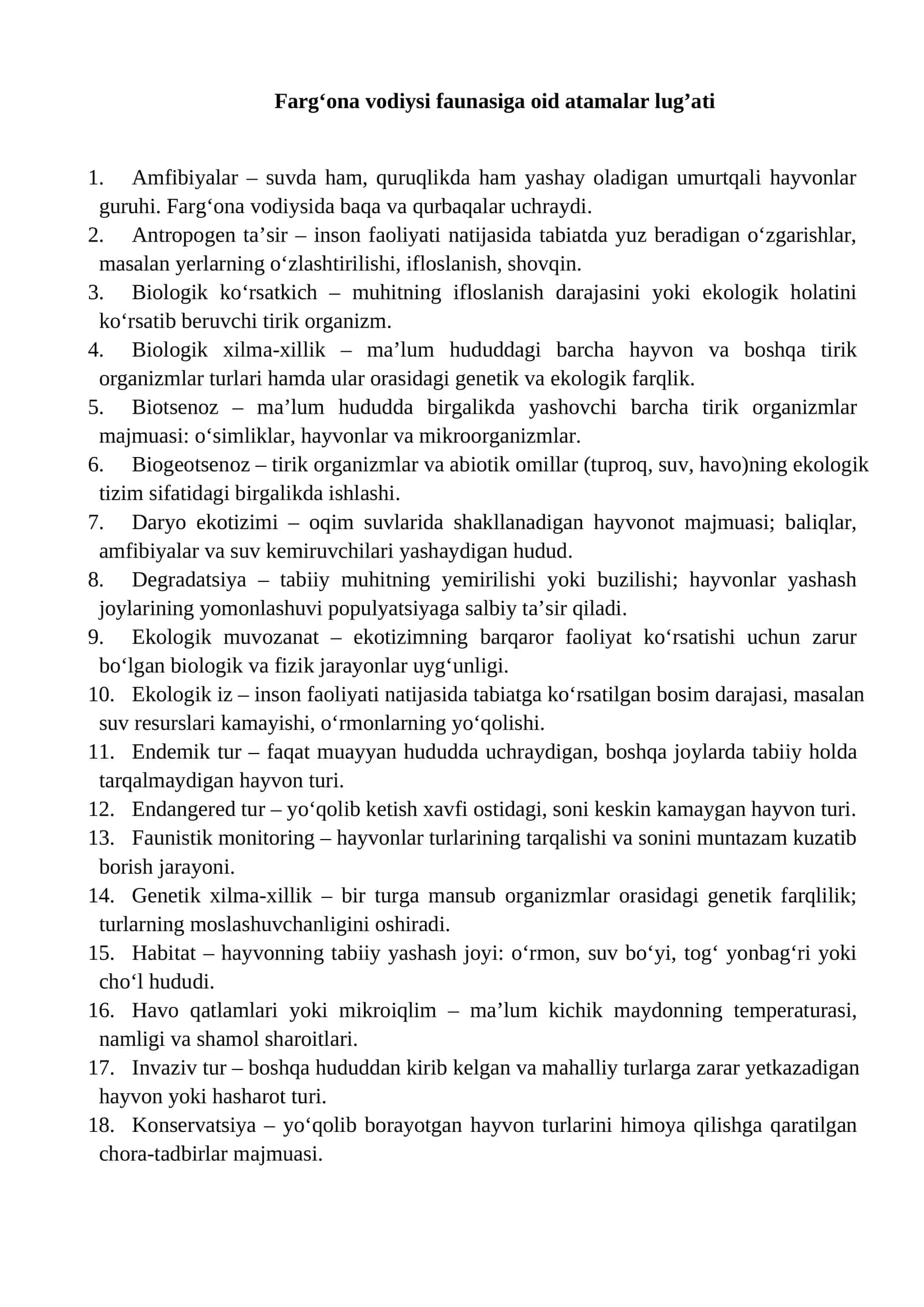 Farg‘ona vodiysi faunasiga oid atamalar lug’ati 1
