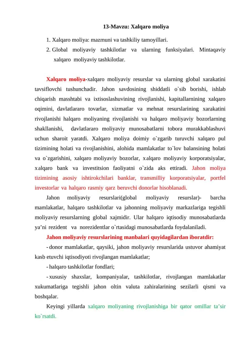 Хalqarо mоliya 1