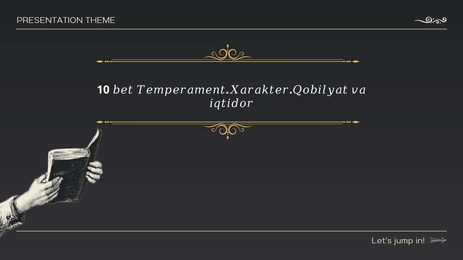 Temperaturing xarakterga ta'siri 1
