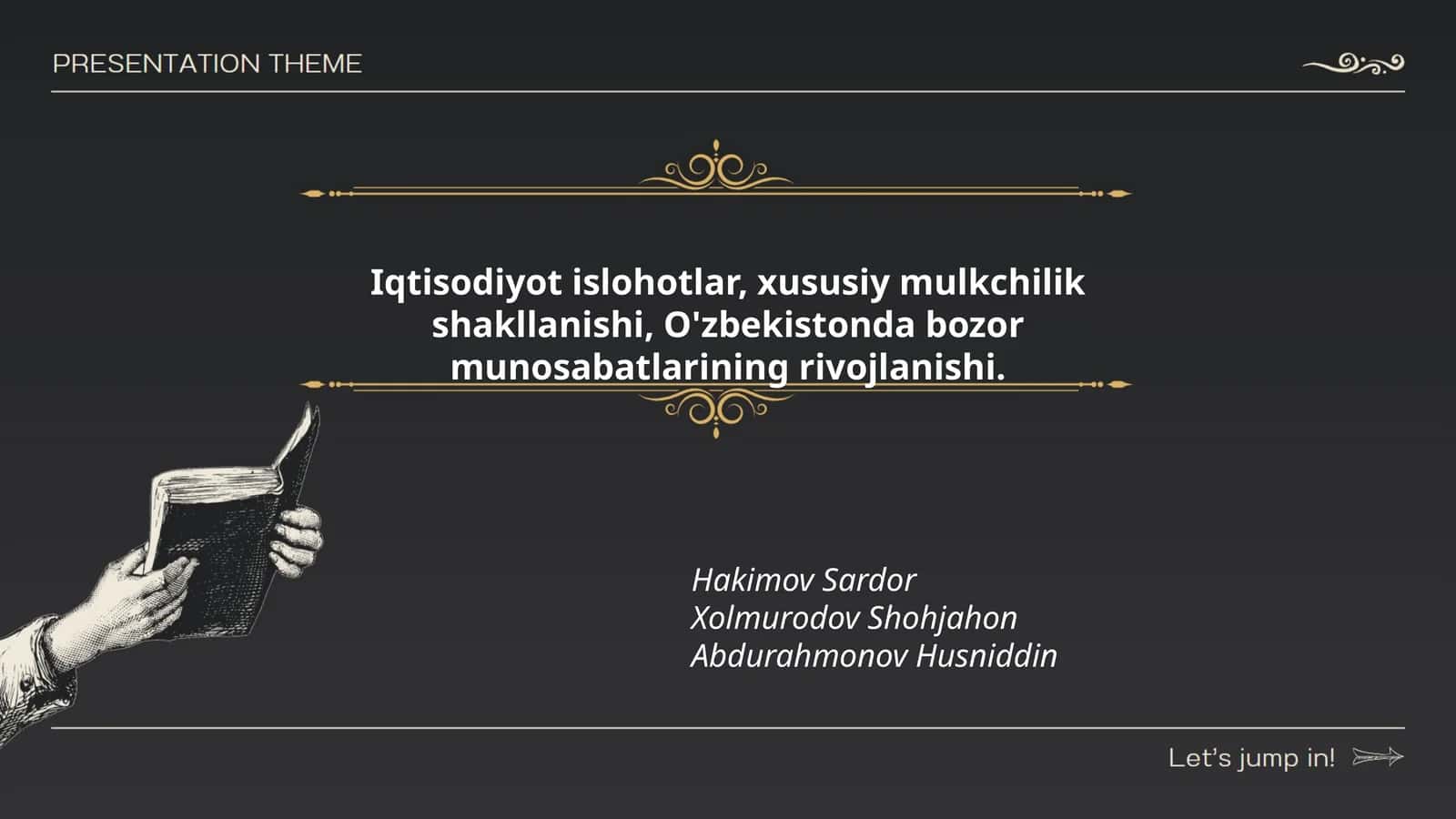 Iqtisodiyot islohotlarining tarixi 1