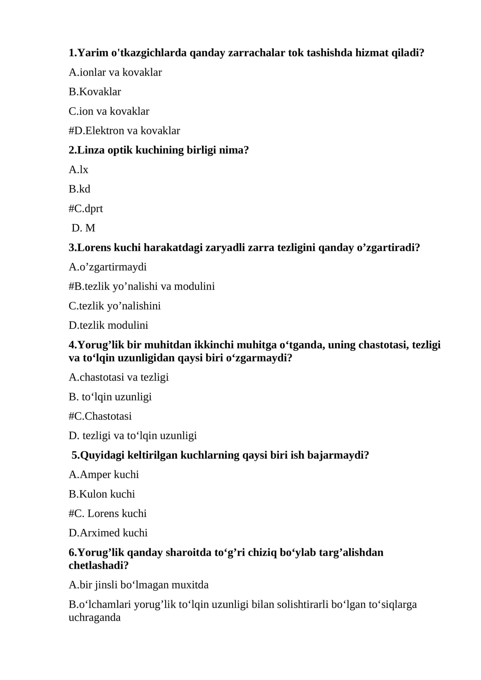 Fizika test 1
