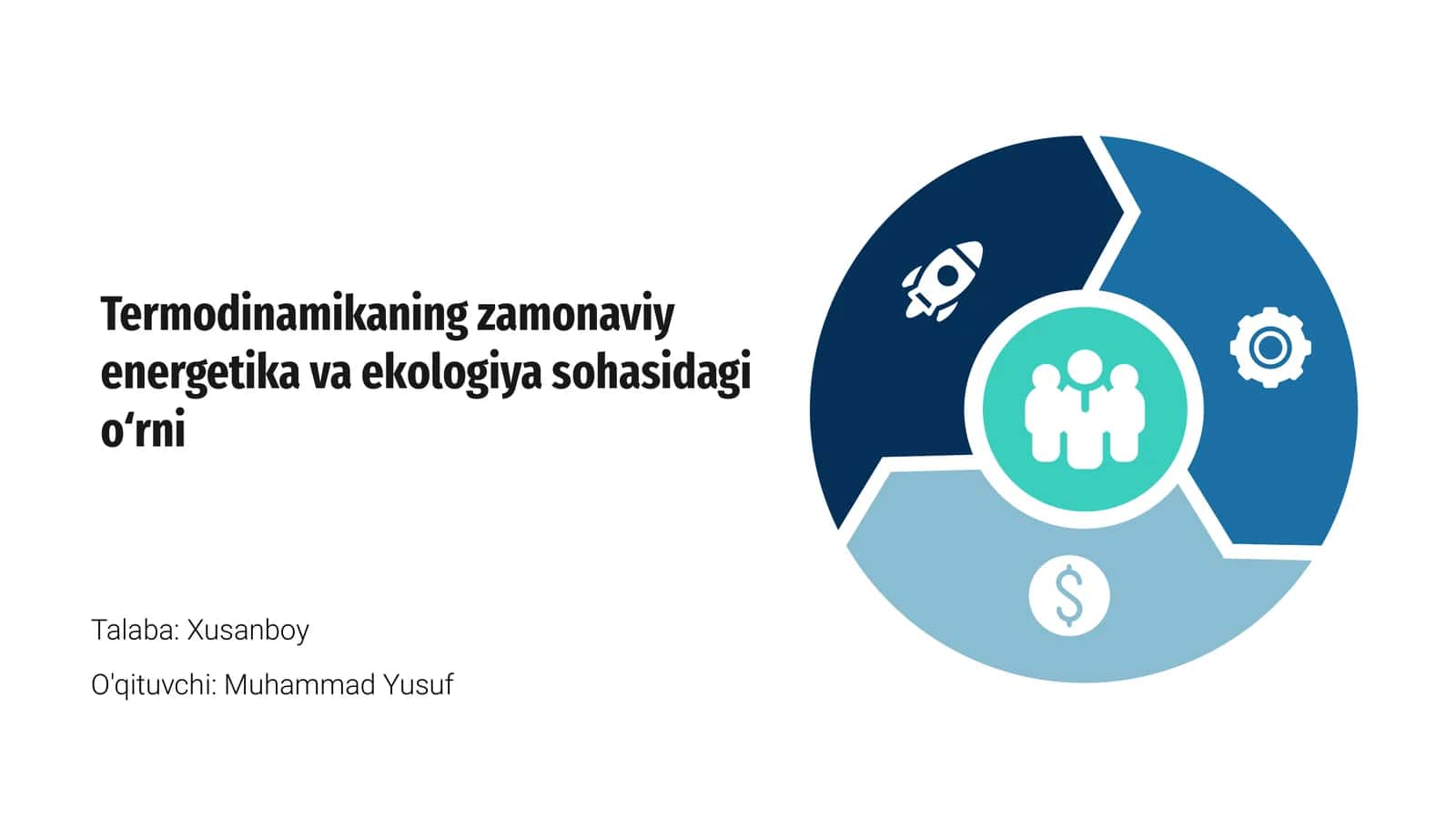 Termodinamikaning zamonaviy energetika va ekologiya sohasidagi oʻrni 1