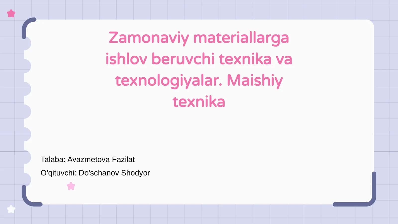 Zamonaviy materiallarga ishlov beruvchi texnika va texnologiyalar 1