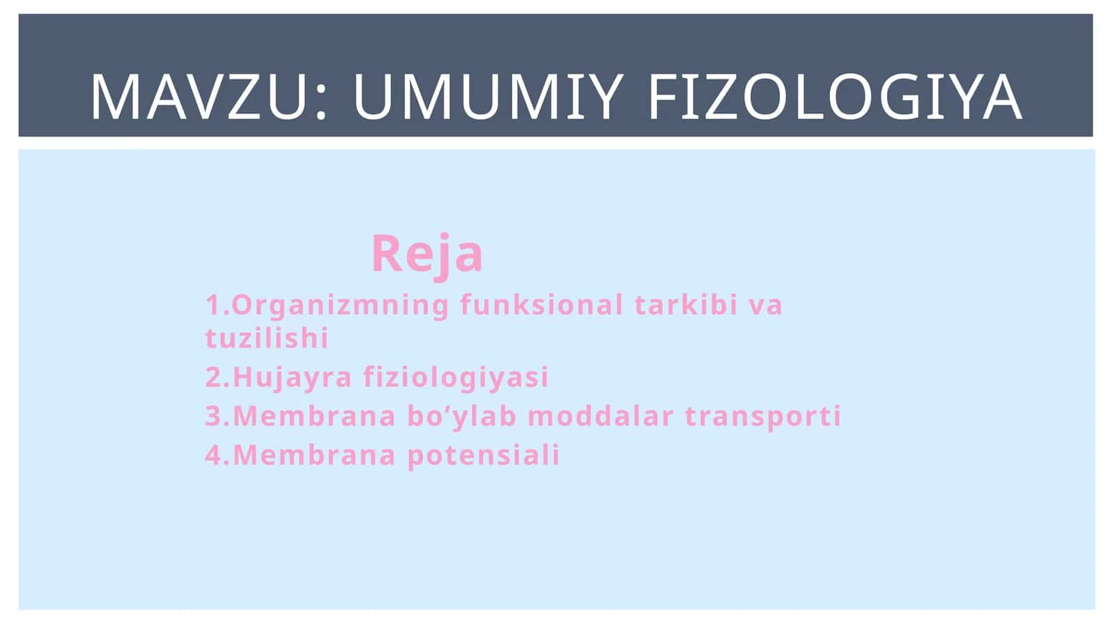 Umumiyfizologiya 1