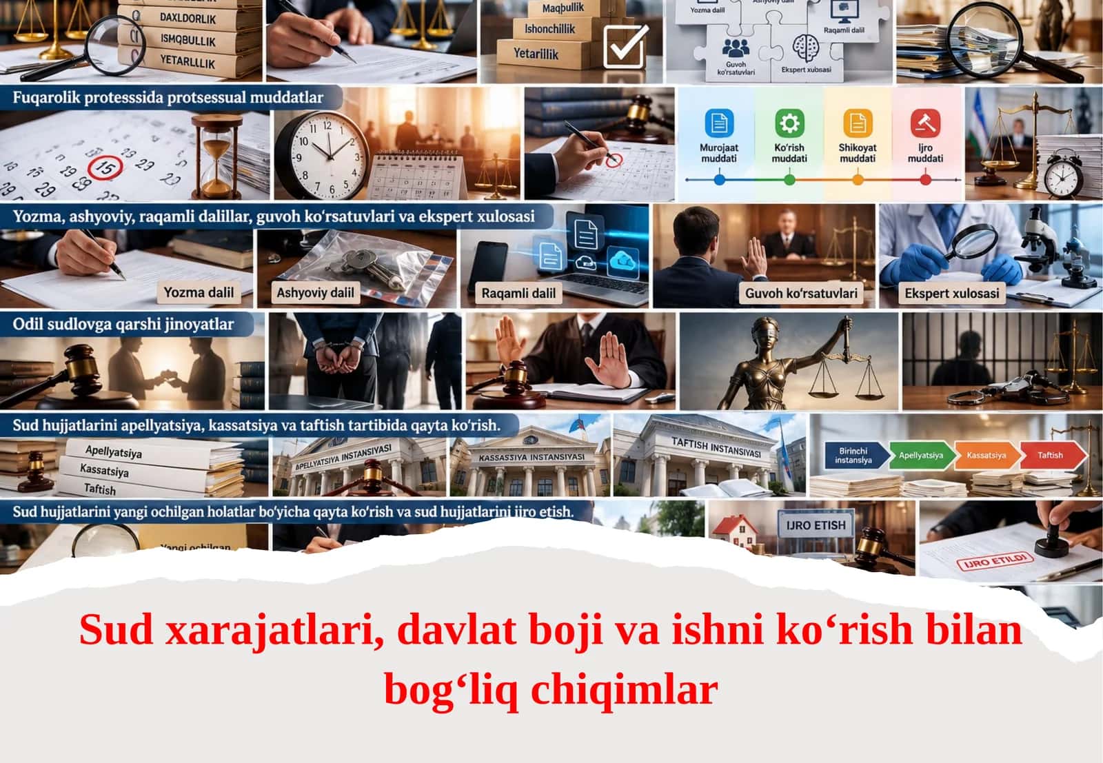 Sud xarajatlari, davlat boji va ishni ko‘rish bilan bog‘liq chiqimlar 1